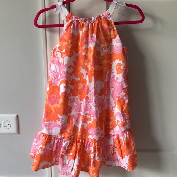 NWOT Janie & Jack Orange, Pink & White Floral Dress - Picture 1 of 5